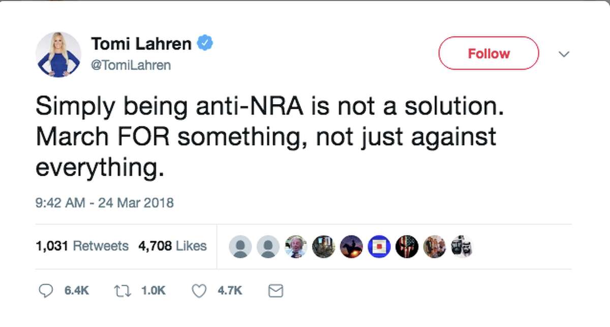 Tomi Lahren's suggestion that the March for Our Lives isn't "for" anything didn't sit well with a number of Twitter users.