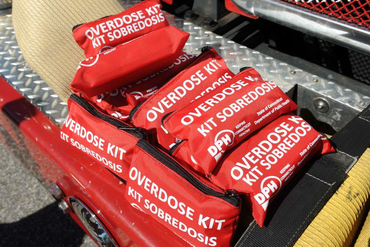 Overdose Kits containing narcan (naloxone hydrochloride) donated to the citys emergency responders in Bridgeport in 2016.