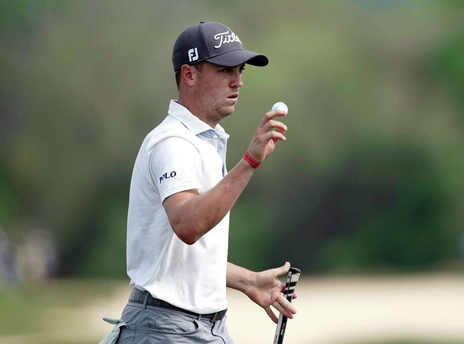 Justin Thomas waves to the gallery on the 15th tee during round five at the Dell Technologies Match Play golf tournament, Saturday, March 24, 2018, in Austin, Texas. (AP Photo/Eric Gay) Photo: Eric Gay / AP