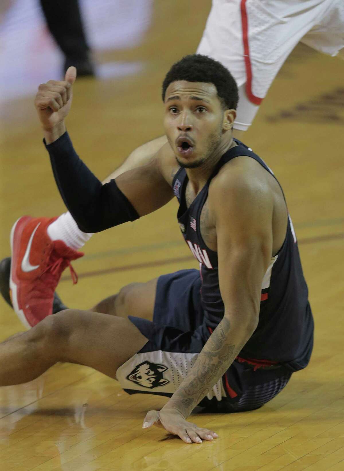 UConn guard Jalen Adams says he has not decided if he will return for his senior season.