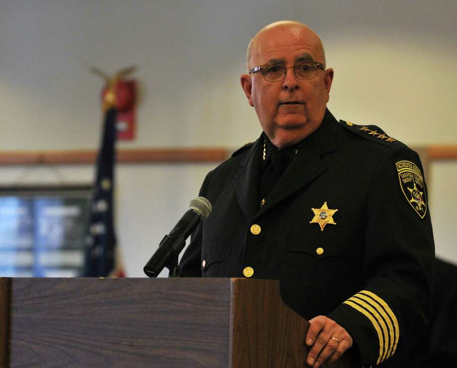 Saratoga County Sheriff Michael H. Zurlo says the felony charge for school threats sends a message that the issue is not one taken lightly. (Brittany Gregory / Special to the Times Union) Photo: Brittany Gregory, Albany Times Union / 10035799A