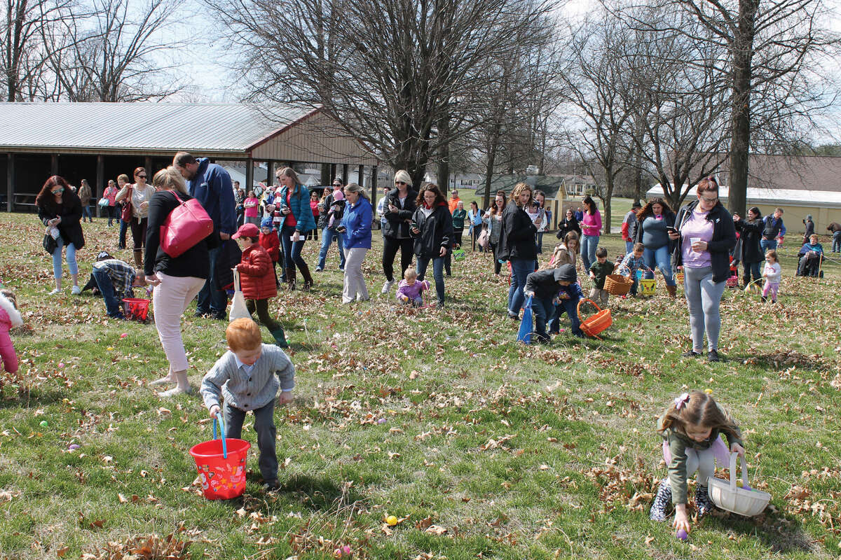 The Edwardsville Knights of Columbus conducted its annual Easter egg hunt on Sunday at the K. of C. Hall on Marine Road. Youngsters had a an opportunity to meet the Easter Bunny, take part in arts and crafts and then go outside for the egg hunt, which was open to children up to age 10.
