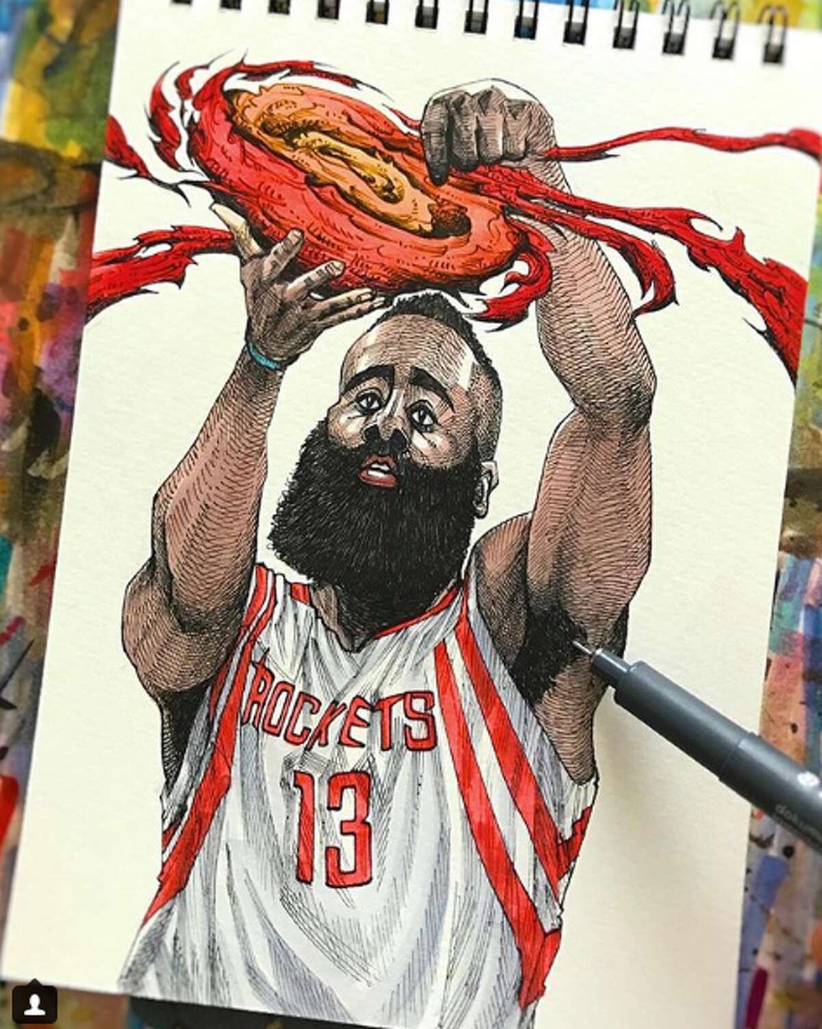 Check out these insane drawings of NBA players