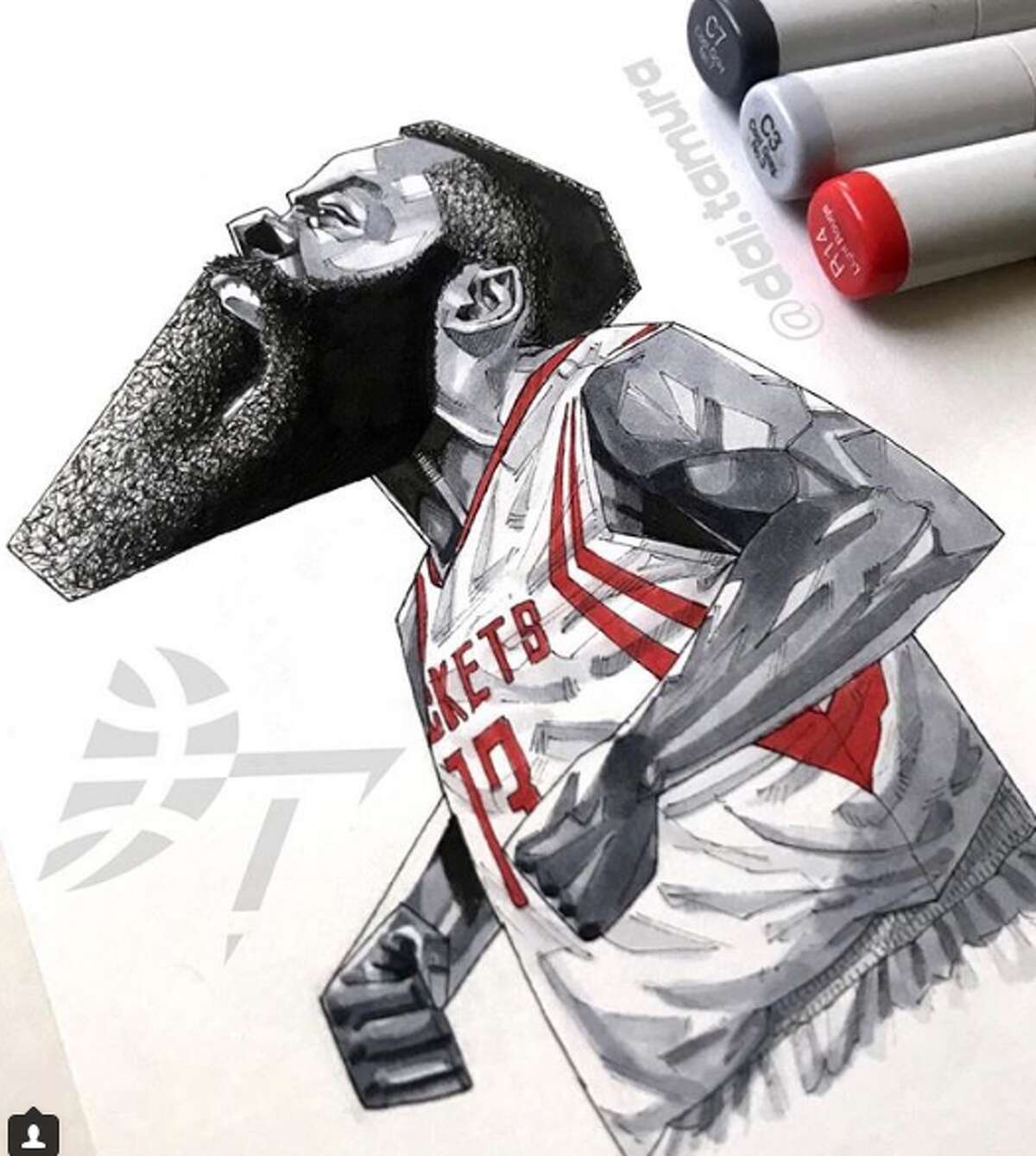 Check out these insane drawings of NBA players