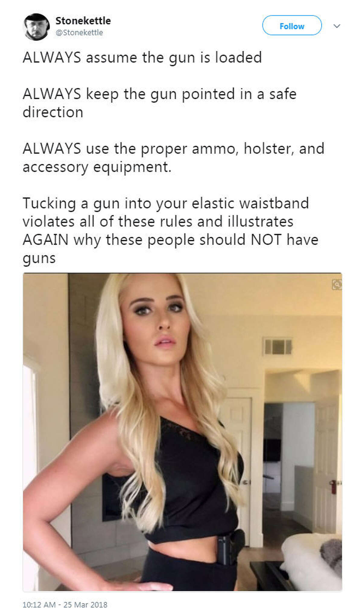 Tomi Lahren packs a gun in her yoga pants and social media vents