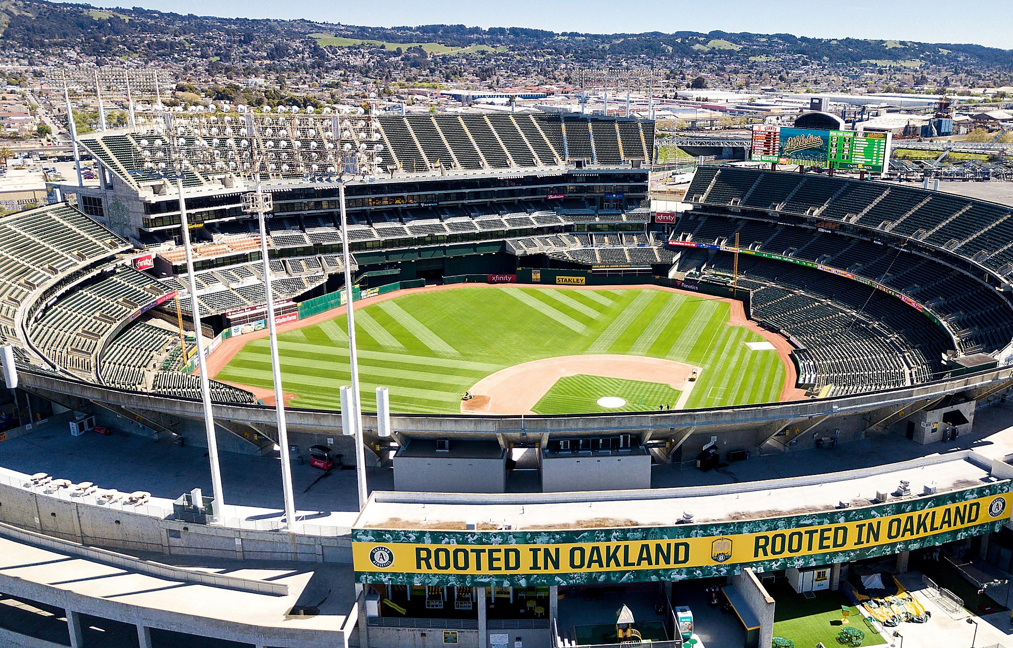 Oakland Raiders Stadium, Oakland, California - Aerial Photograph