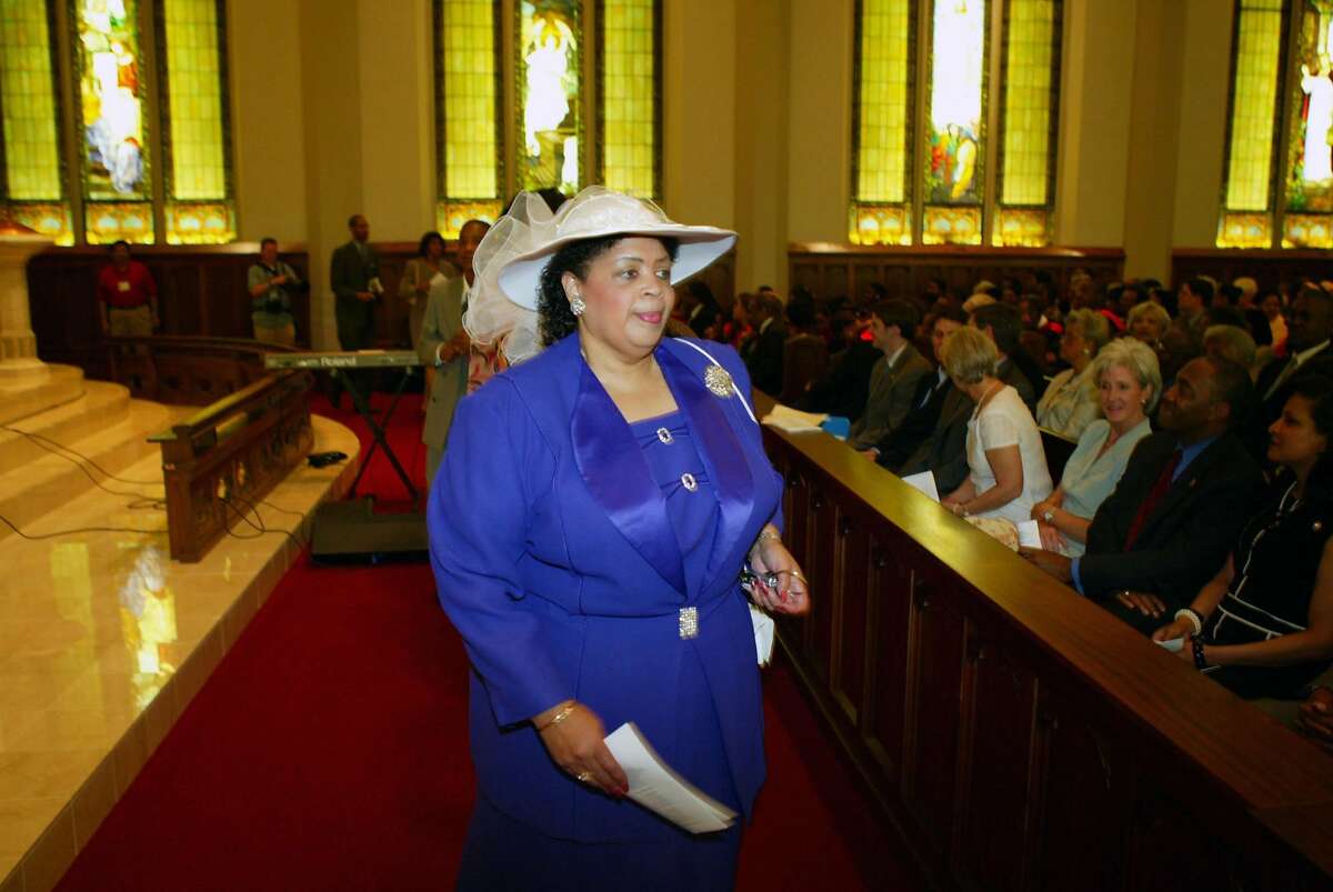 FILE -- Linda Brown at an event in Topeka, Kansas, on May 16, 2004, marking the 50th anniversary of the Supreme Court decision in Brown v. Board of Education. Brown, whose father objected when she was not allowed to attend an all-white school in her neighborhood and who thus came to symbolize one of the most transformative court proceedings in American history, the school desegregation case Brown v. Board of Education, died on March 25, 2018, in Topeka, Kansas. (Ozier Muhammad/The New York Times)