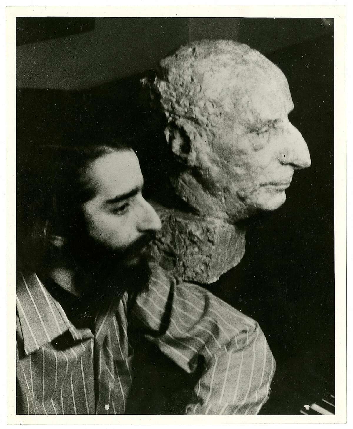 Writer Lawrence Weschler, seen here with a bust of his grandfather, composer Ernst Toch, will introduce his comic version of Toch's� "Geographical Fugue" at Other Minds' Sound Poetry festival.