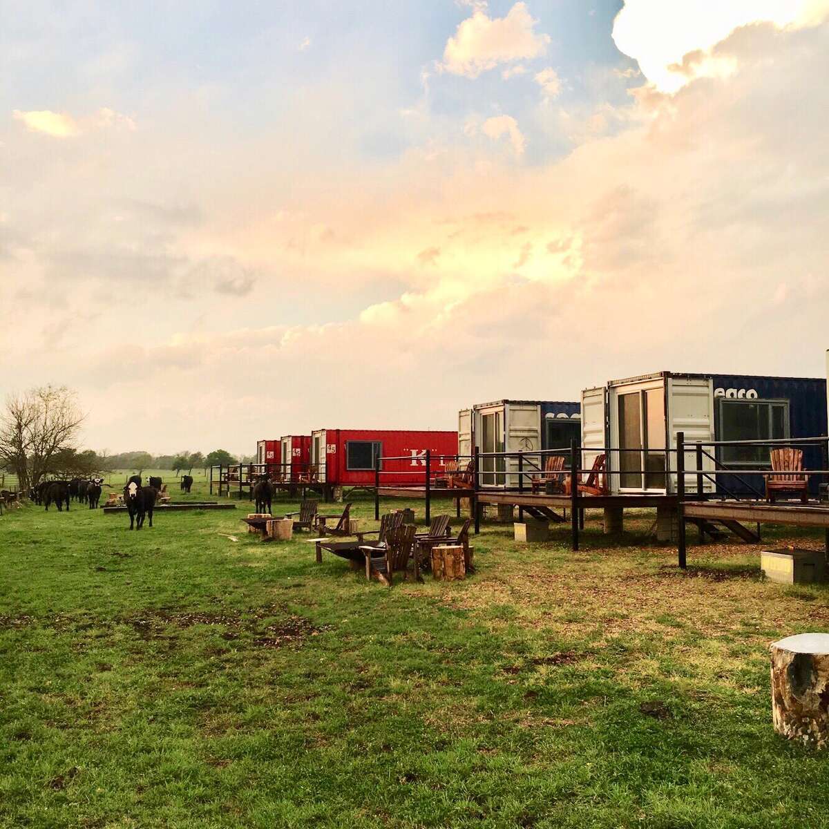 Quirky shipping container hotel guests to Round Top