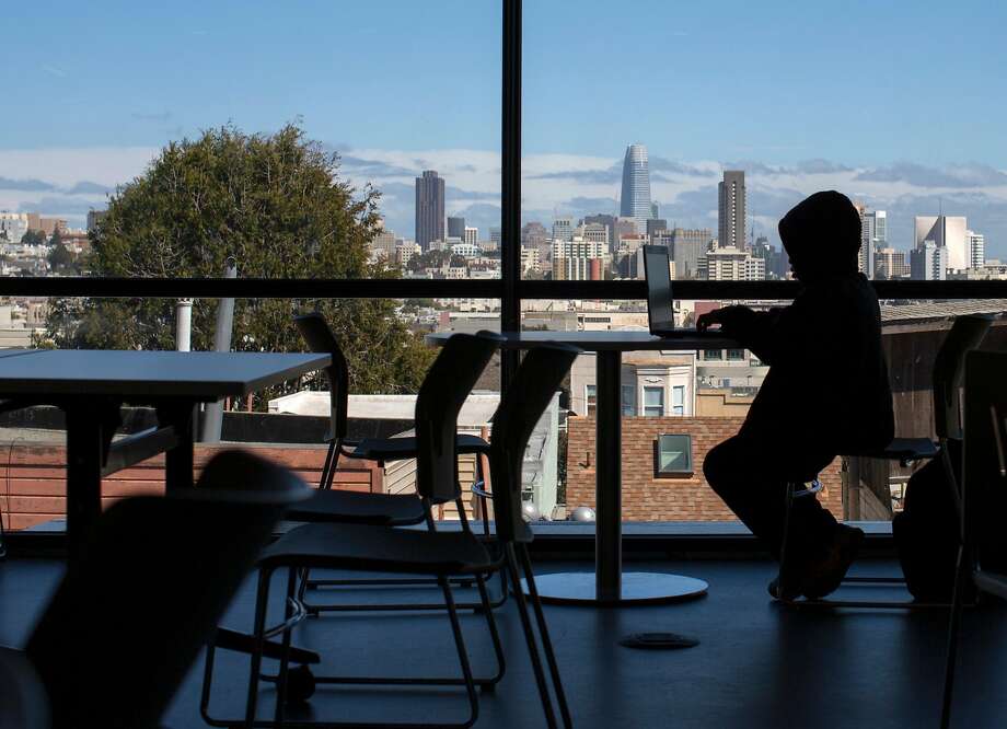 A student uses a laptop at the Booker T. Washington Community Service Center in San Francisco, which helps children transitioning out of foster care in the Western Addition neighborhood. Photo: Brian Feulner / Special To The Chronicle