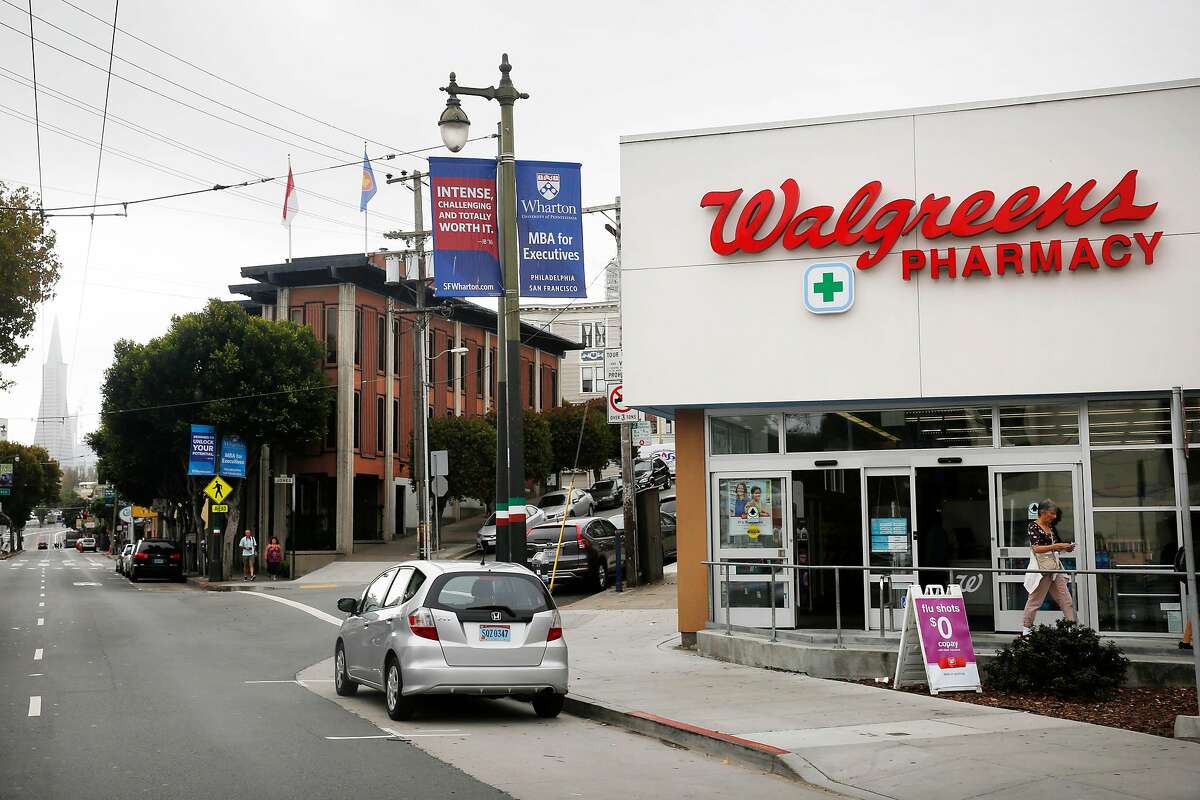 A Walgreens, the old site of a Tower Records store, is seen on Columbus Avenue on Wednesday, August 30, 2017 in San Francisco, Calif.