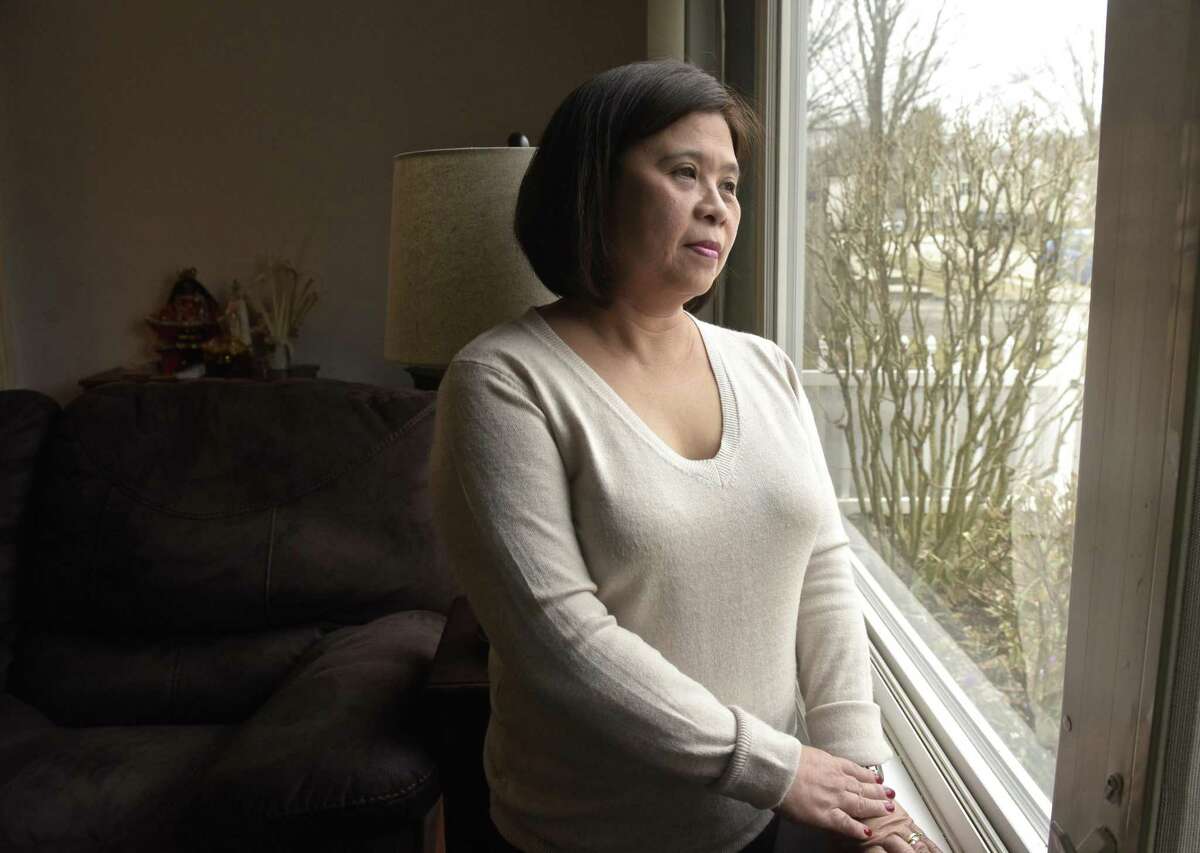 Bethel resident Stella Bowles became stuck in the Philippines for months when she tried to return to the United States after a trip to attend her nephew's funeral. Thursday, March 29, 2018, in Bethel, Conn. Her husband Patrick Bowles spent weeks trying to secure the documentation to prove she should be allowed back in the United States.