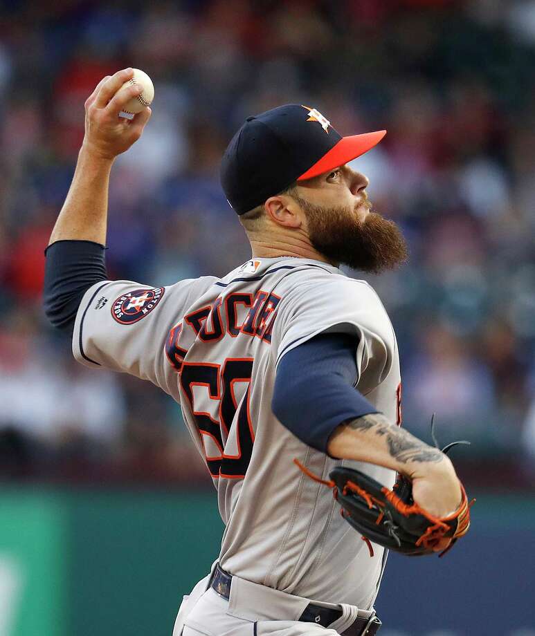 houston astros starting pitcher dallas keuchel (60) pitches in