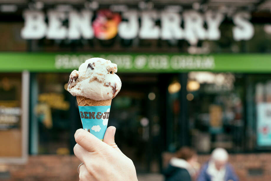 Get a free ice cream cone (or two, or three ...) between noon and 8pm. in one of six Ben & amp; The Jerry sites in the Bay Area for Free Cone Day on Tuesday, April 9, 2019. Photo: Ben & Jerry's / This image is to be used in the context of the press release that it accompanied . Request permission from the transmitter for other uses.