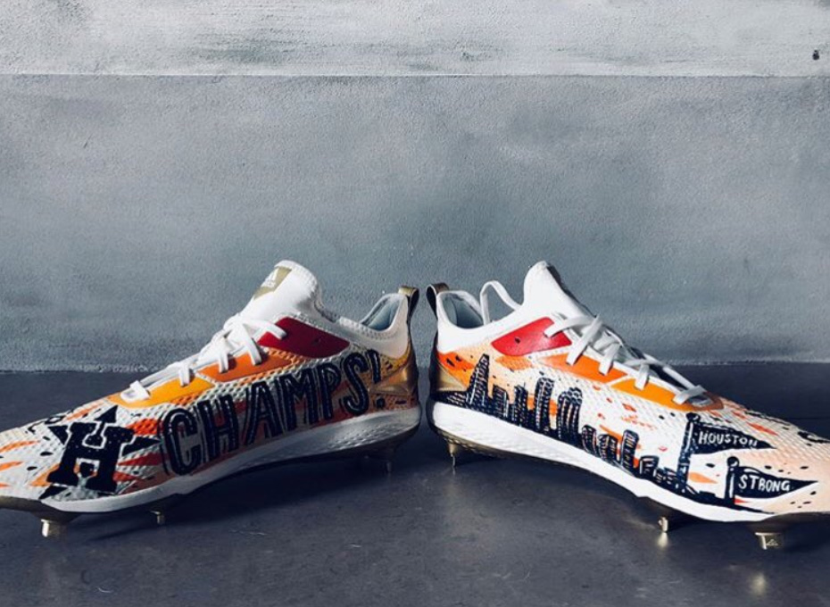 Houston Astros OF Springer reps UConn on World Series cleats