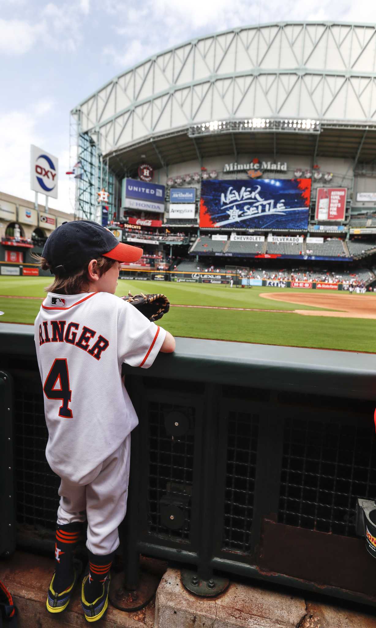 A challenge in the outfield at Minute Maid