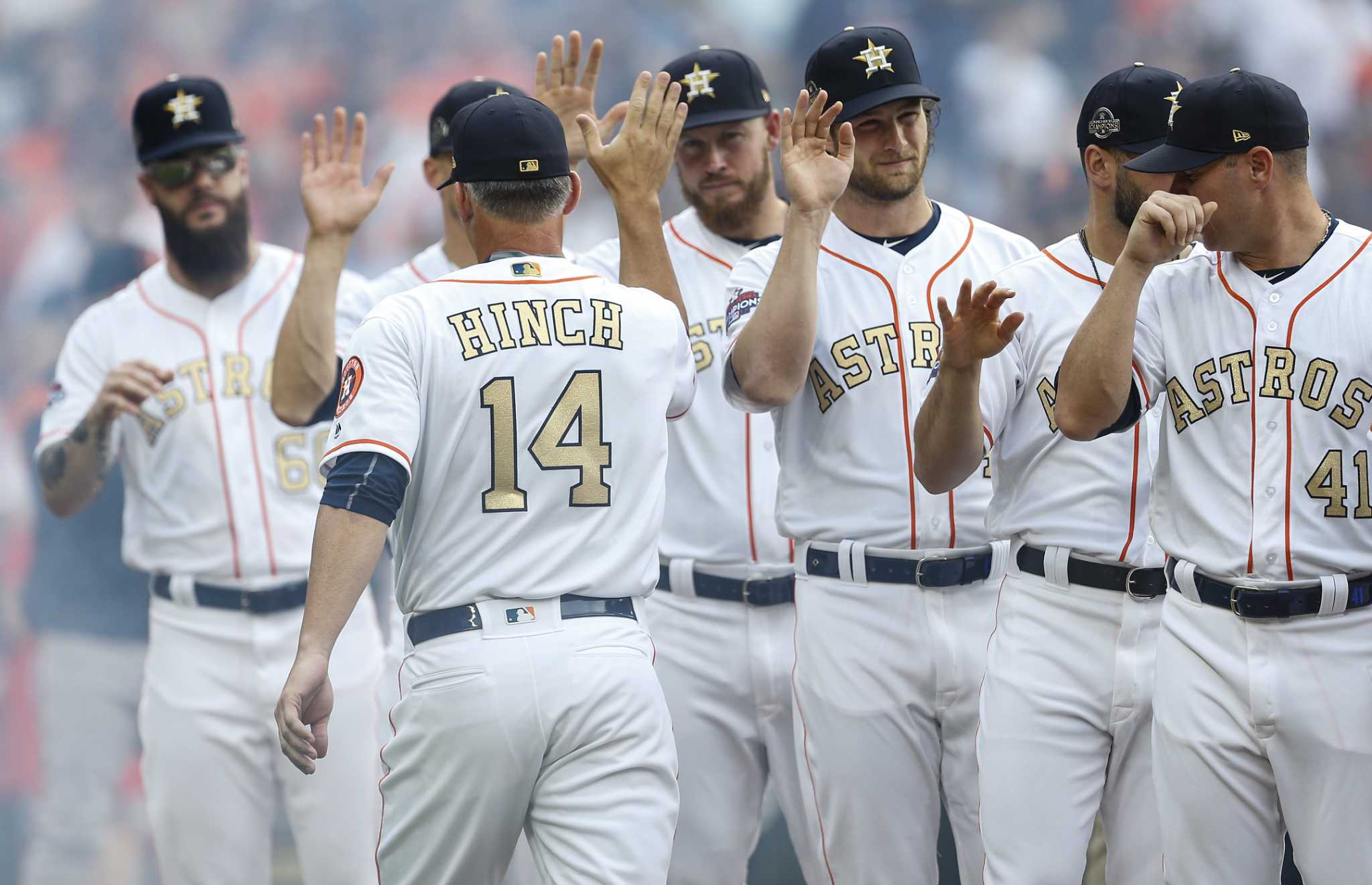 Astros championship banner ceremony: Fans get loud for unveiling