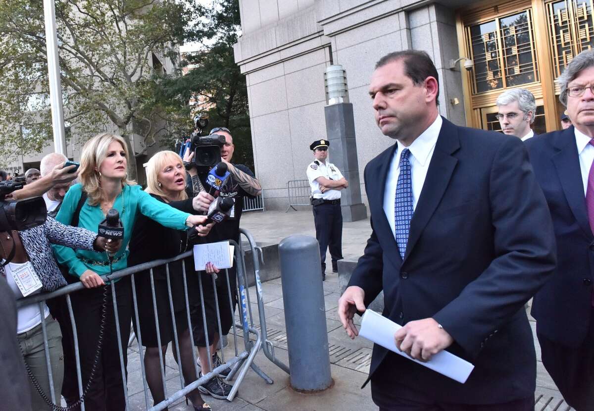 Joseph Percoco, former close aide to Gov. Andrew Cuomo, leaves court in September 2016. (Louis Lanzano/The New York Times)