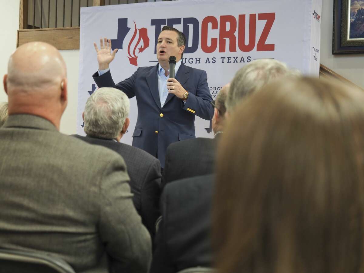 U.S. Sen. Ted Cruz was trolled by a woman in Austin who asked if he would "submit to a DNA test, to prove that he's human." Cruz, shown in Midland, toured Texas on Tuesday.Scroll ahead to see more of Cruz's campaign stop in Midland.
