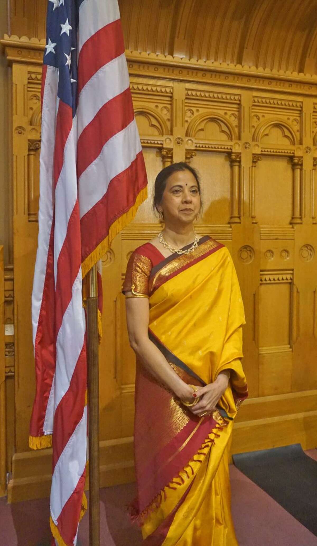 Vani Nidadavolu of Trumbull was honored on Connecticut Immigrant Day, Wednesday April 4, 2018, at the Capitol in Hartford, Conn. for teaching Indian-Americans tradition Indian dance forms.