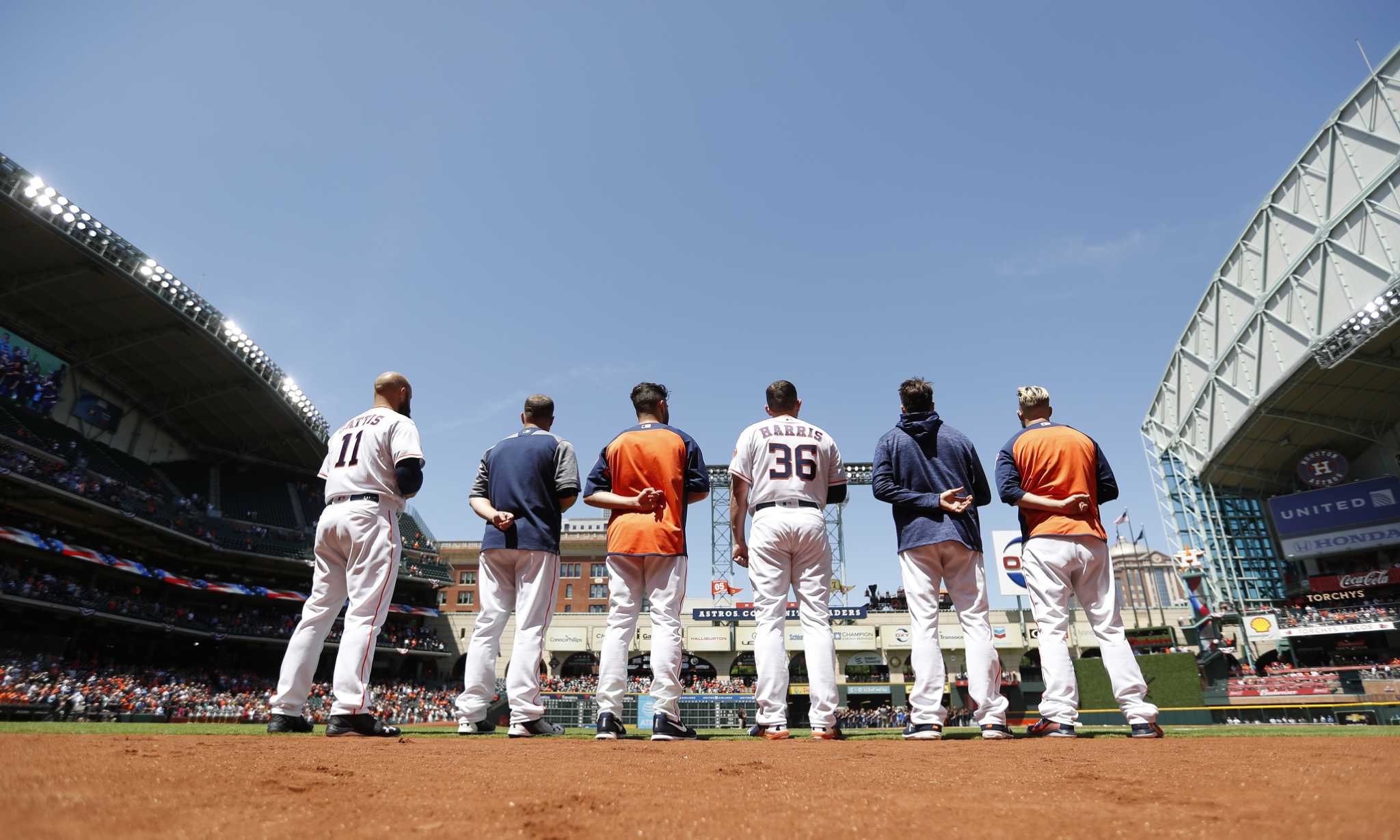 Houston Astros Honor Santa Fe Shooting Victims During Batting