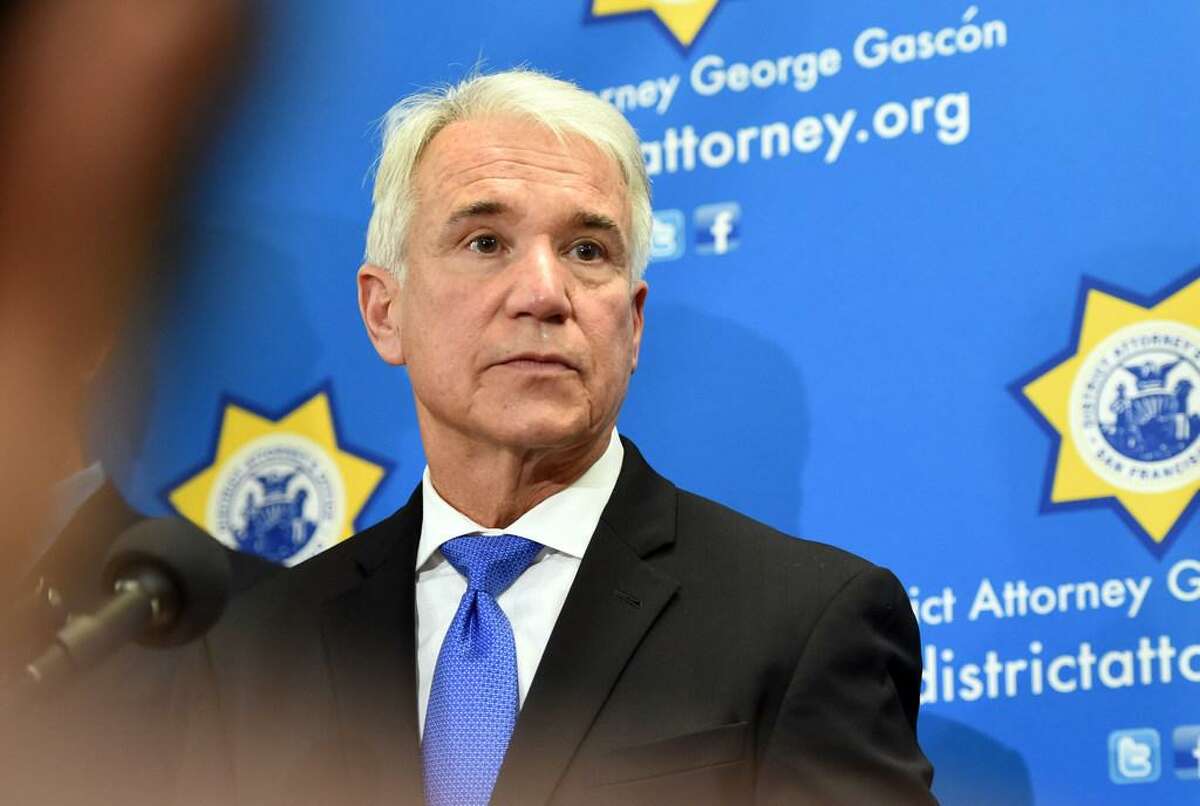 San Francisco District Attorney George Gascón answers questions during a press conference in San Francisco on January 31, 2018. 