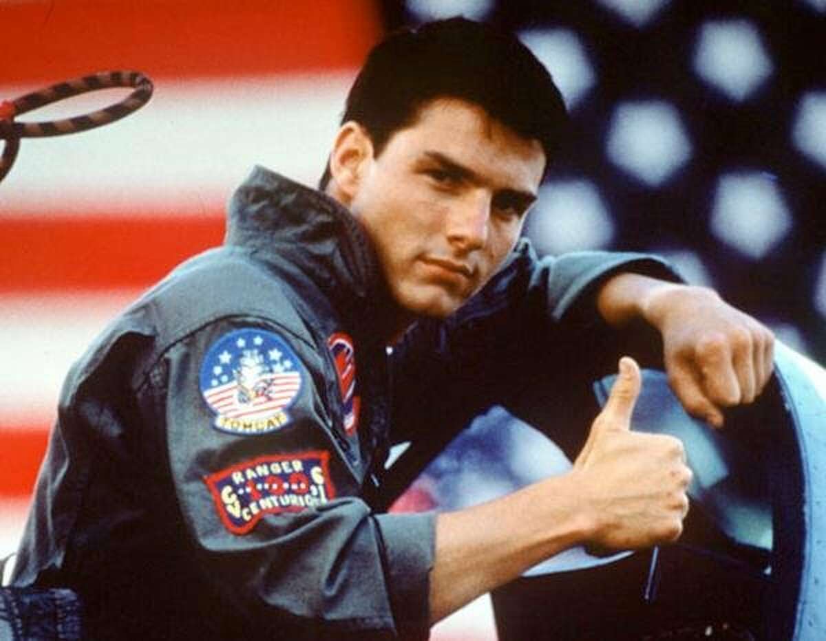 Tom Cruise in a scene from the 1986 film "Top Gun" produced by Jerry Bruckheimer. (Gannett News Service/Paramount Pictures)