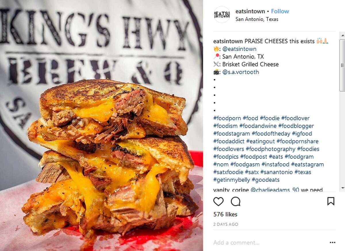 Brisket grilled cheese at King's HWY Brew & Q Photo by @eatsintown/@s.a.vortooth