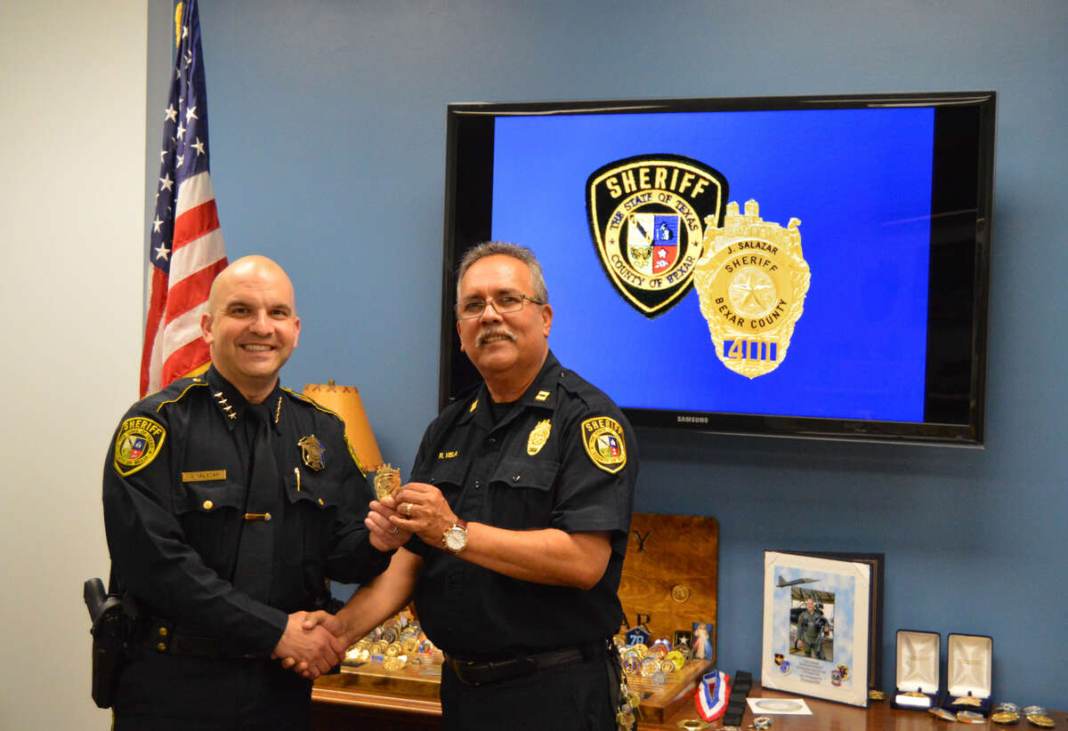 Ruben Vela (right), a 34-year veteran with the Bexar County Sheriff's Office, was terminated Wednesday, February 27, 2019.