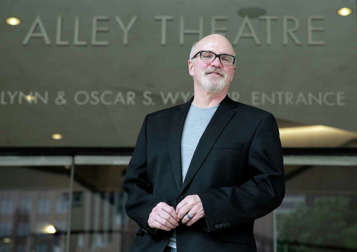 James Black, interim director of the Alley Theatre, poses for a photo in the downtown theater on Friday, April 6, 2018, in Houston.