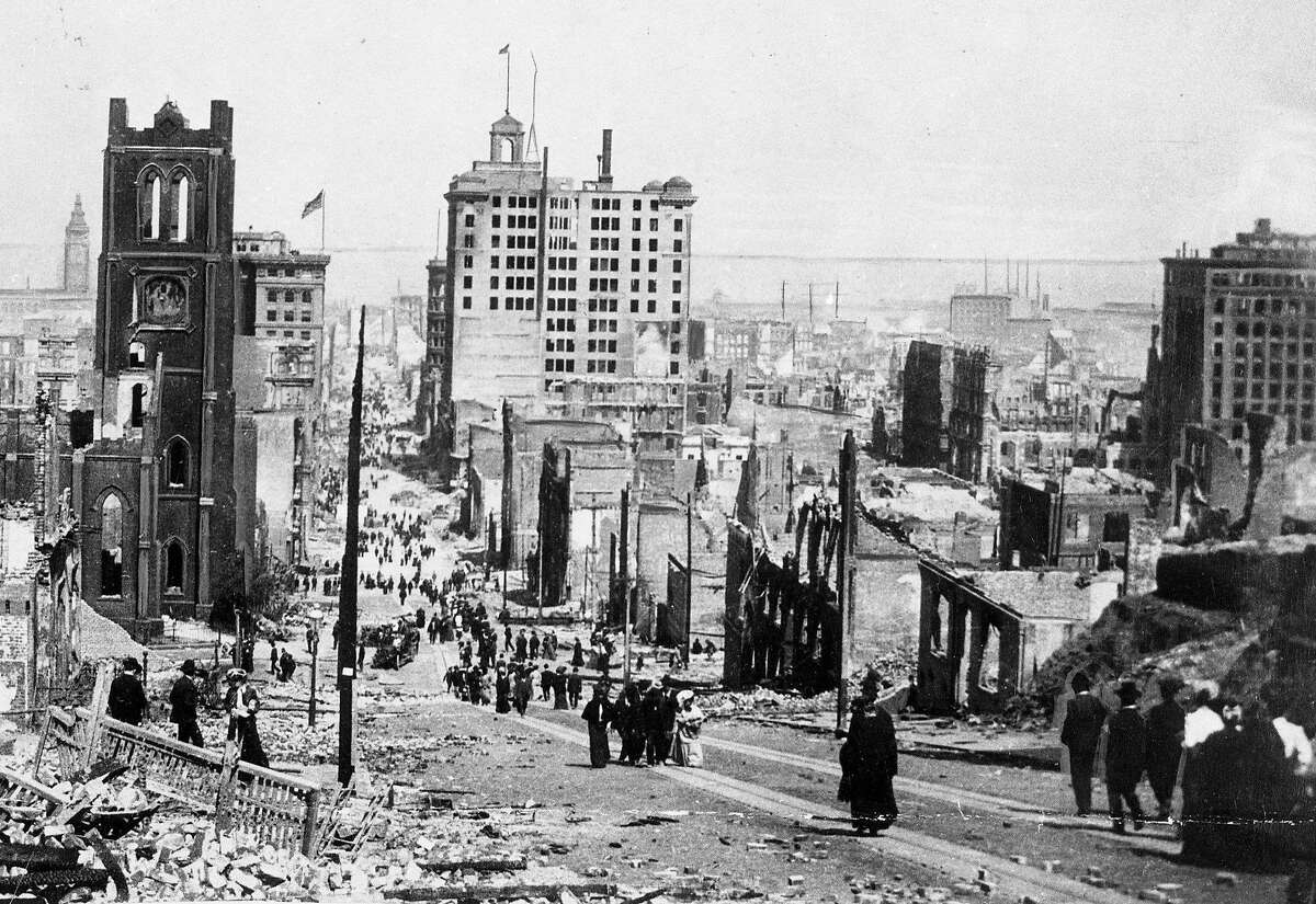 Copy Negative of the 1906 San Francisco Earthquake, dated 04/23/1955