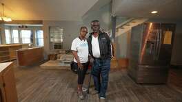 Tyrone and Carolyn Brown are rebuilding their home near C.E. King High School, Thursday, April 5, 2018, in Houston, after Hurricane Harvey destroyed it. Tyrone is being treated for cancer and they are now relying on tens of thousands of dollars in low-interest loans to repair their home. ( Steve Gonzales / Houston Chronicle )