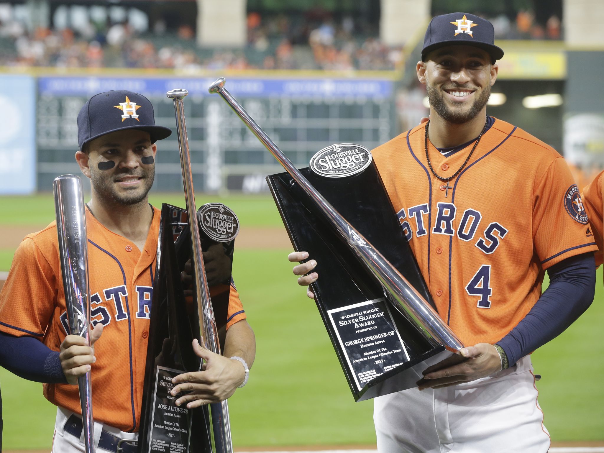 Astros' Jose Altuve, George Springer and Justin Verlander honored