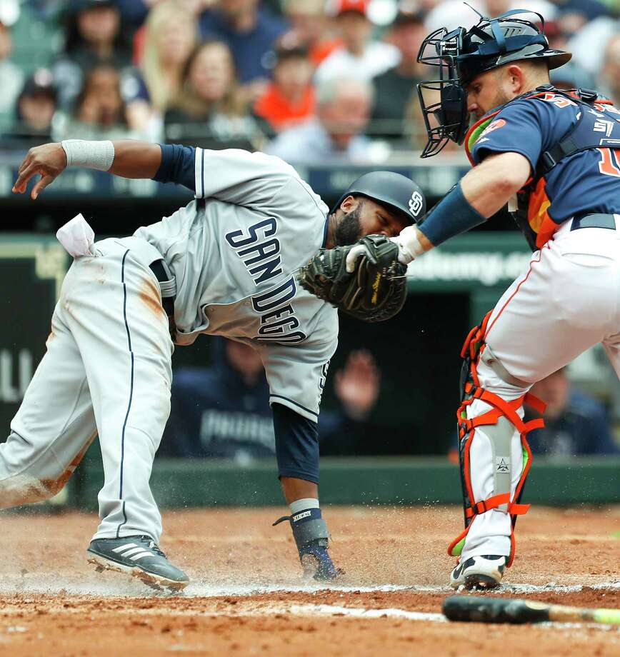 astros use huge 5th inning to secure victory against padres