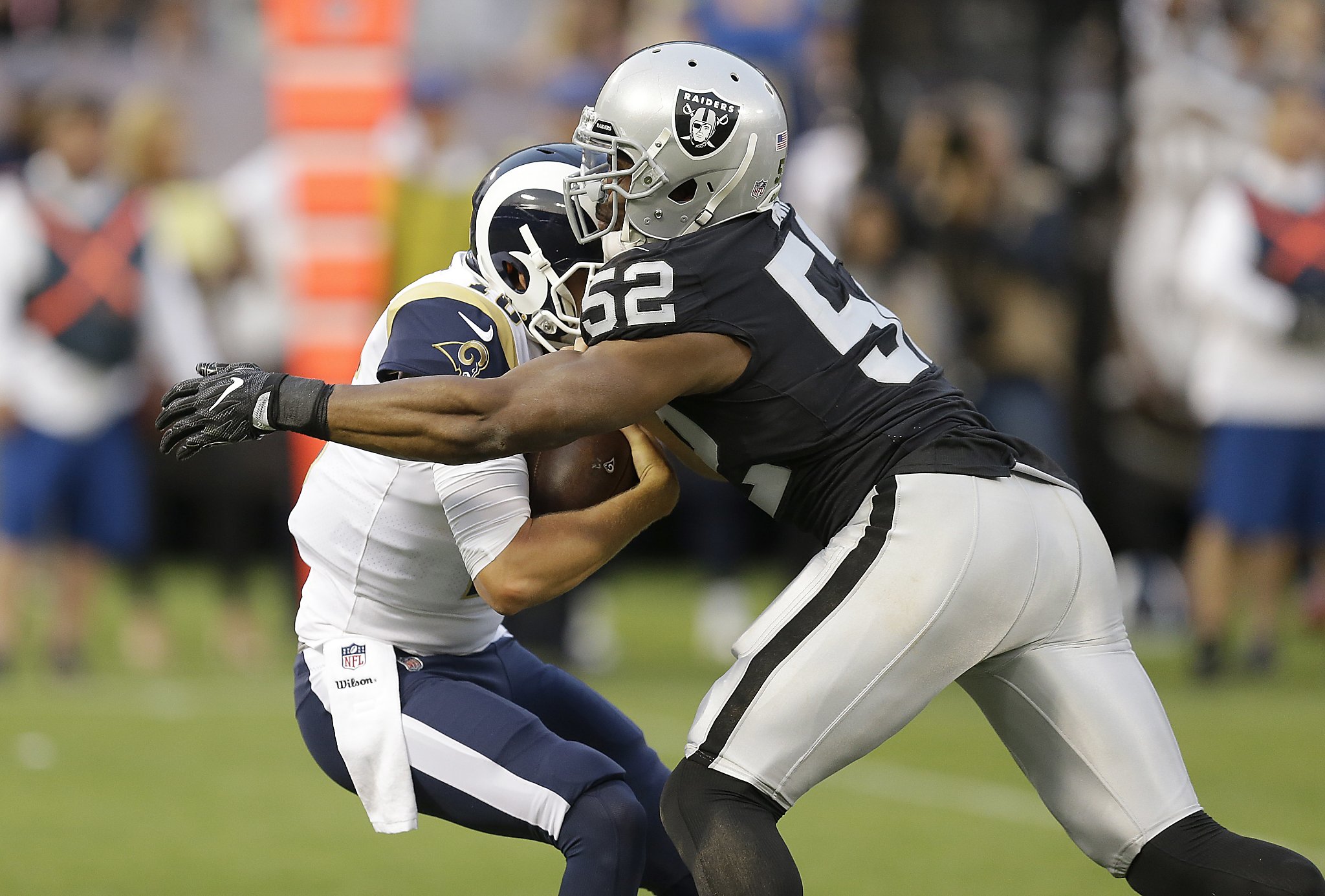 For Raiders, Khalil Mack's absence is hard to miss