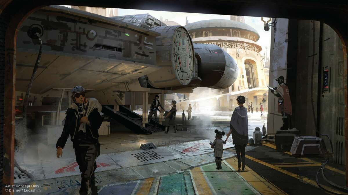 A Star Wars-themed land will be coming to Disneyland park in Anaheim, Calif., transporting guests to a never-before-seen planet, a remote trading port and one of the last stops before wild space where Star Wars characters and their stories come to life. Inside these authentic lands, guests will be able to step aboard The Millennium Falcon and actually pilot the fastest ship in the galaxy, steering the vessel through space, firing the laser cannons, in complete control of the experience. And with the arrival of the First Order to the planet, guests will find themselves in the middle of a tense battle between stormtroopers and Resistance fighters.