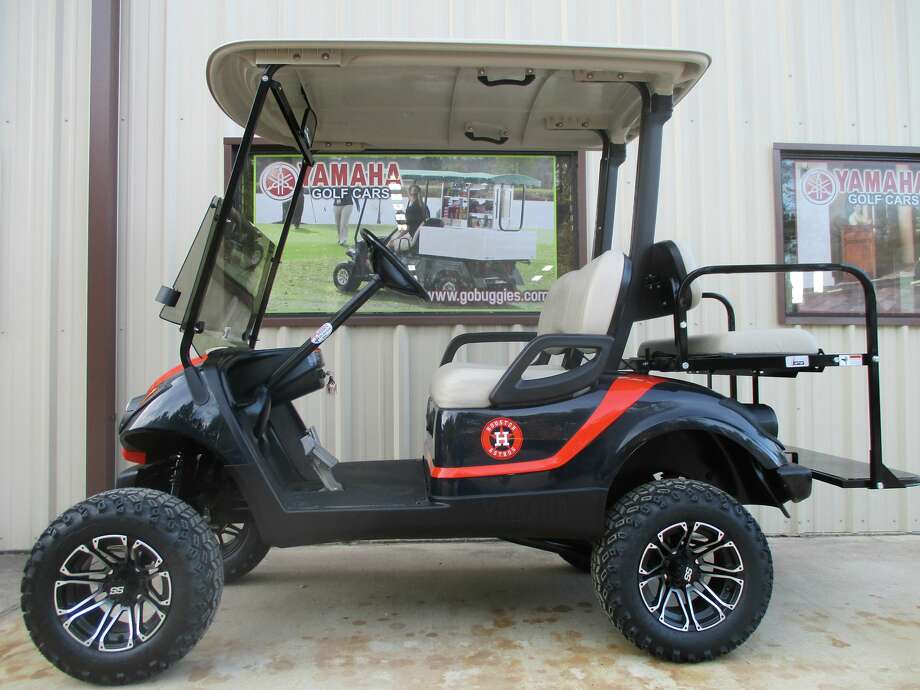 Willisarea golf cart company has made a special Astros cart Houston