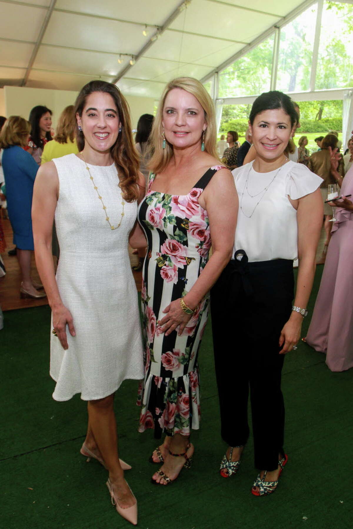Kristina Somerville, from left, Melissa Juneau and Kristy Bradshaw at the Bayou Bend Luncheon and Fashion Show.