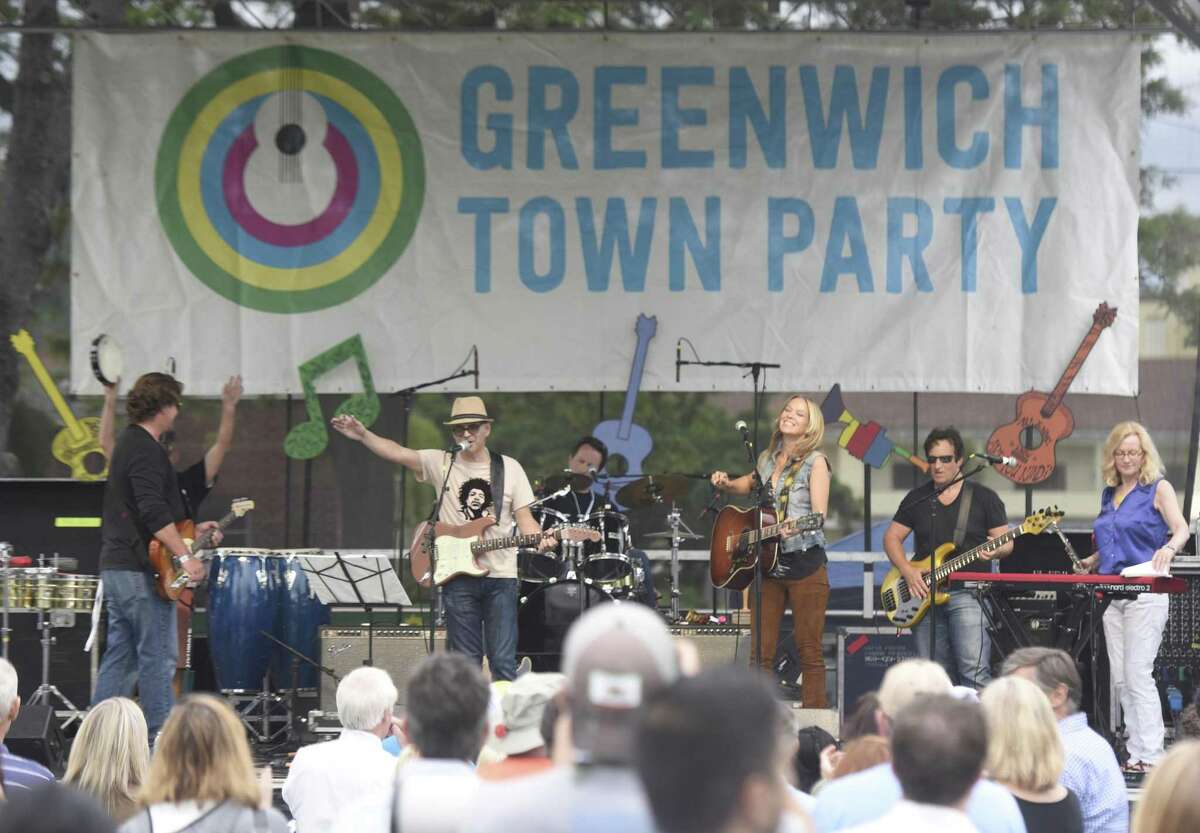 The Clams perform at the 2017 Greenwich Town Party at Roger Sherman Baldwin Park in Greenwich last May 27.