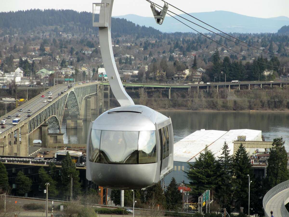 A $4 ticket for the Portland Aerial Tram gets you a ride up 3,300 linear feet to the hillside location of the Oregon Health & Science University�s main campus.
