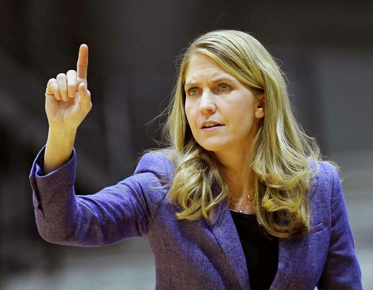 FILE — Former UAlbany women's basketball coach Joanna Bernabei-McName left the Danes to take the head coaching position at Boston College in April 2018.