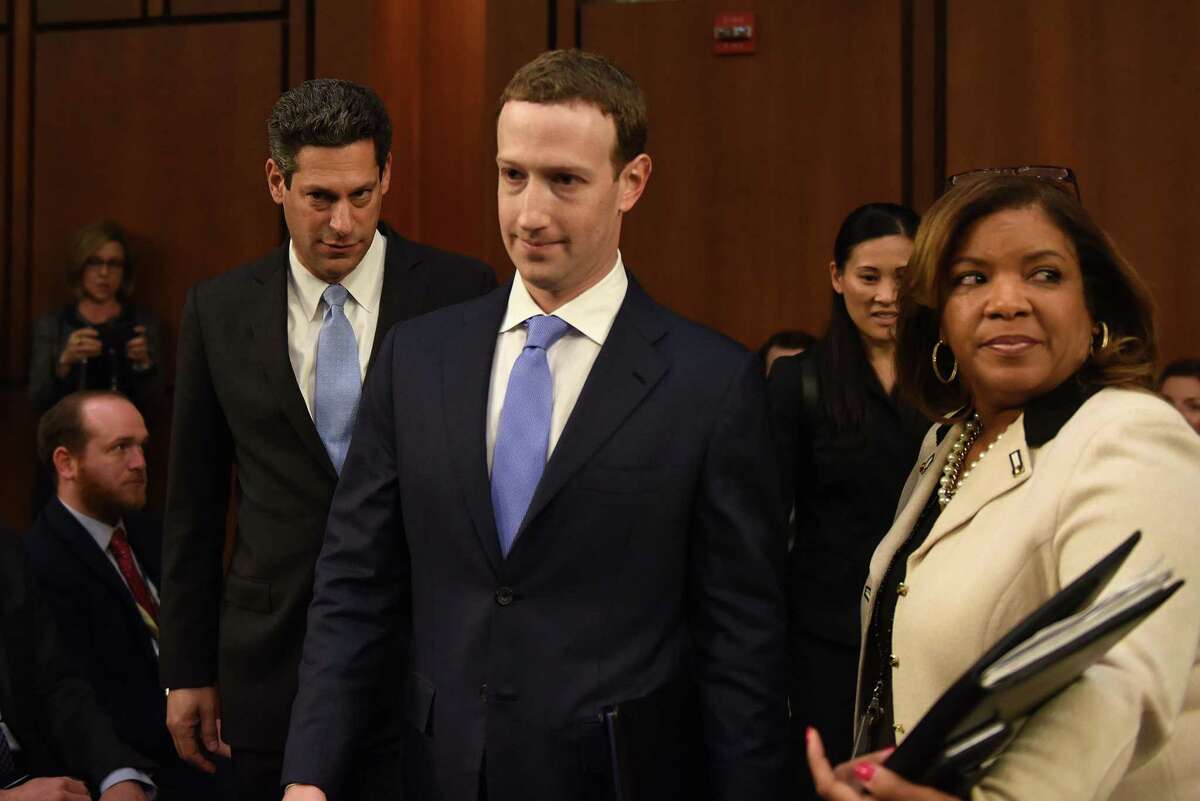 Facebook CEO Mark Zuckerberg arrives for a Senate committee hearing in Washington, D.C., on Tuesday.