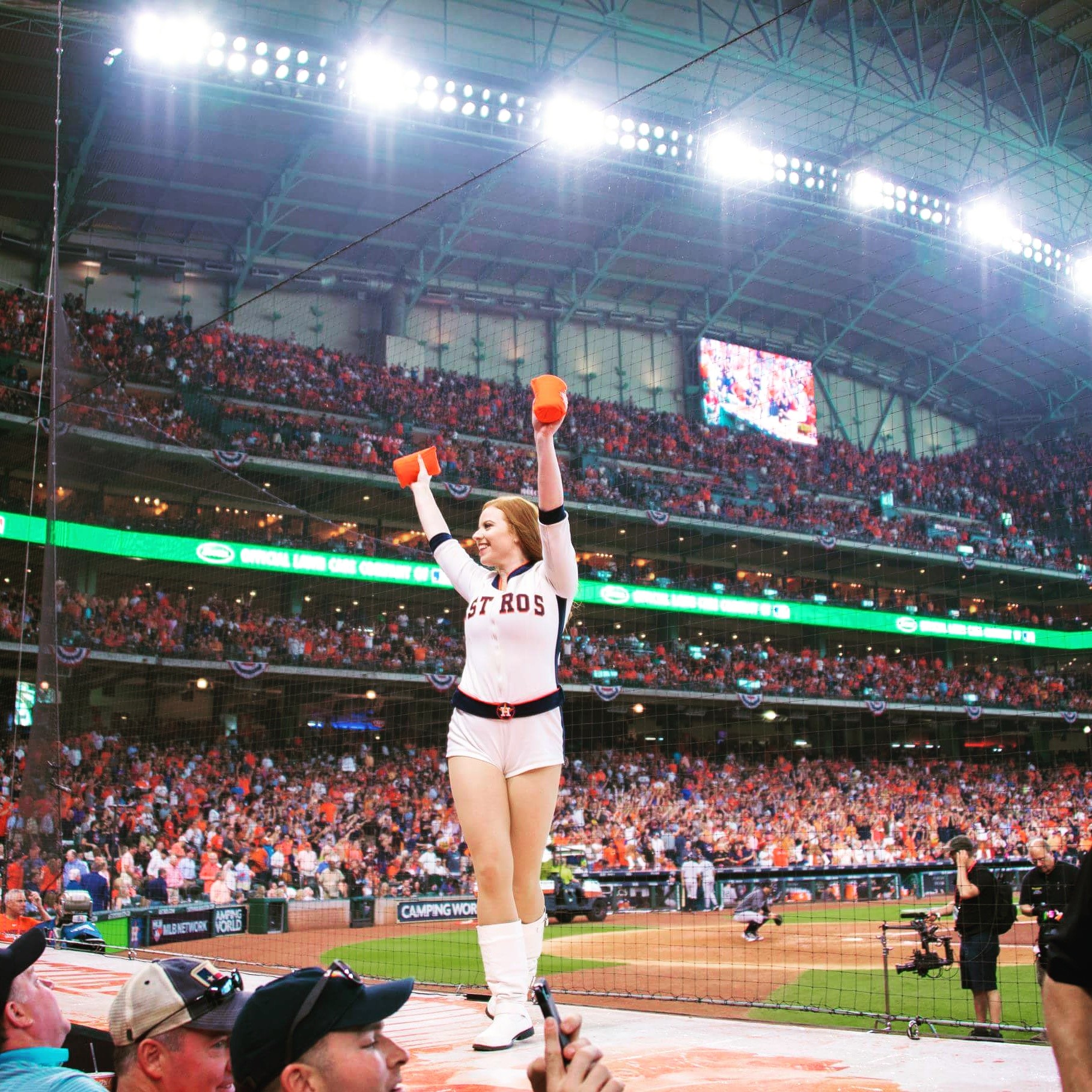 Houston, TX, USA. 19th May, 2018. An Astros Shooting Stars team