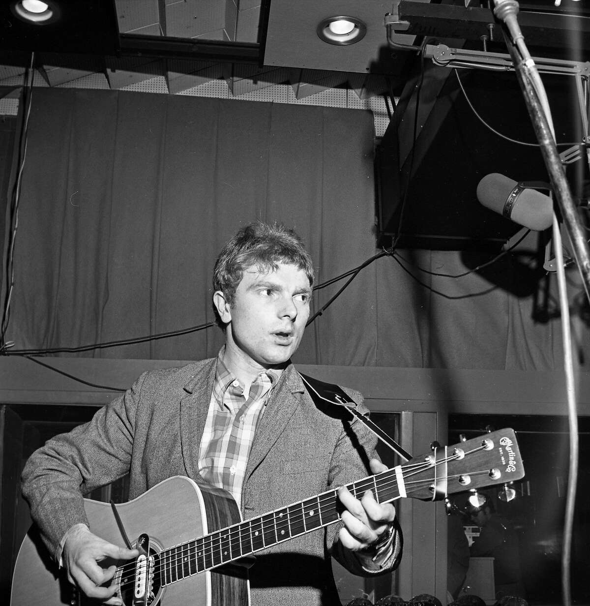 Van Morrison in a New York City studio in 1967.