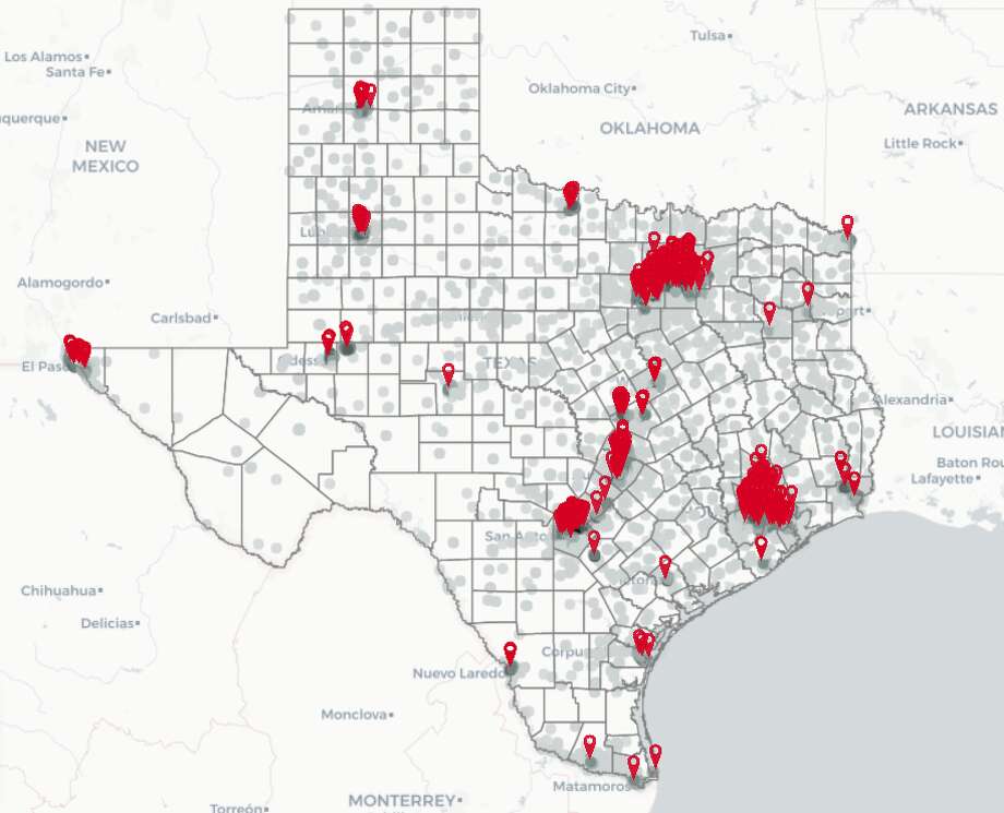 Map shows suspected human trafficking fronts operating near Houston ...