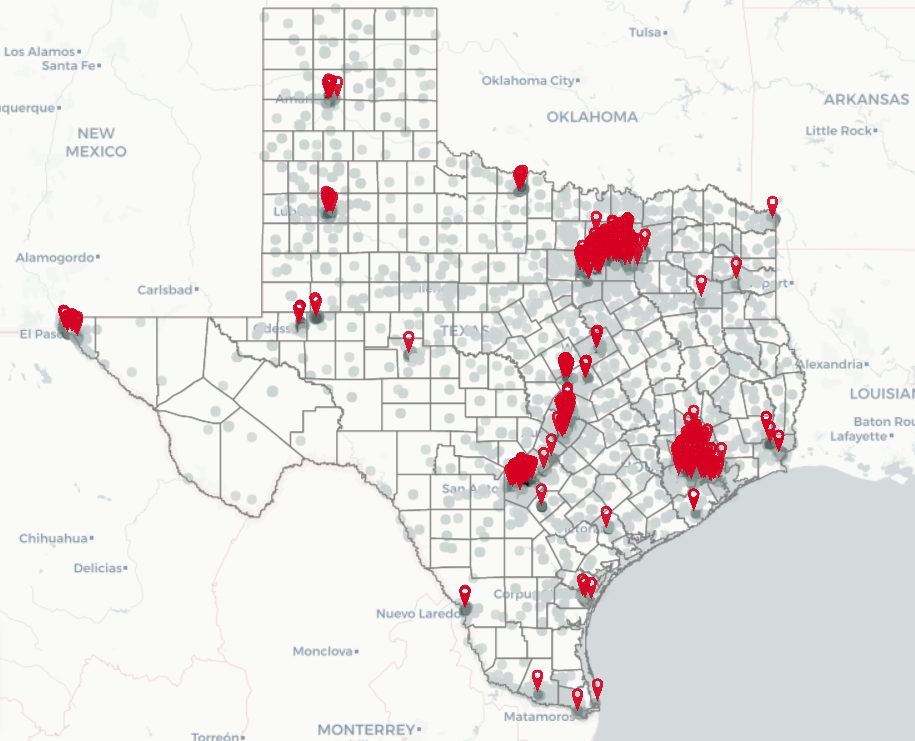 Map Shows Suspected Human Trafficking Fronts Operating Near Houston Schools 0375