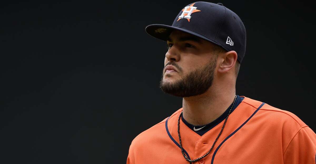MINNEAPOLIS, MN - APRIL 11: Lance McCullers Jr. #43 of the Houston Astros reacts after leaving the game against the Minnesota Twins during the fourth inning on April 11, 2018 at Target Field in Minneapolis, Minnesota. (Photo by Hannah Foslien/Getty Images)