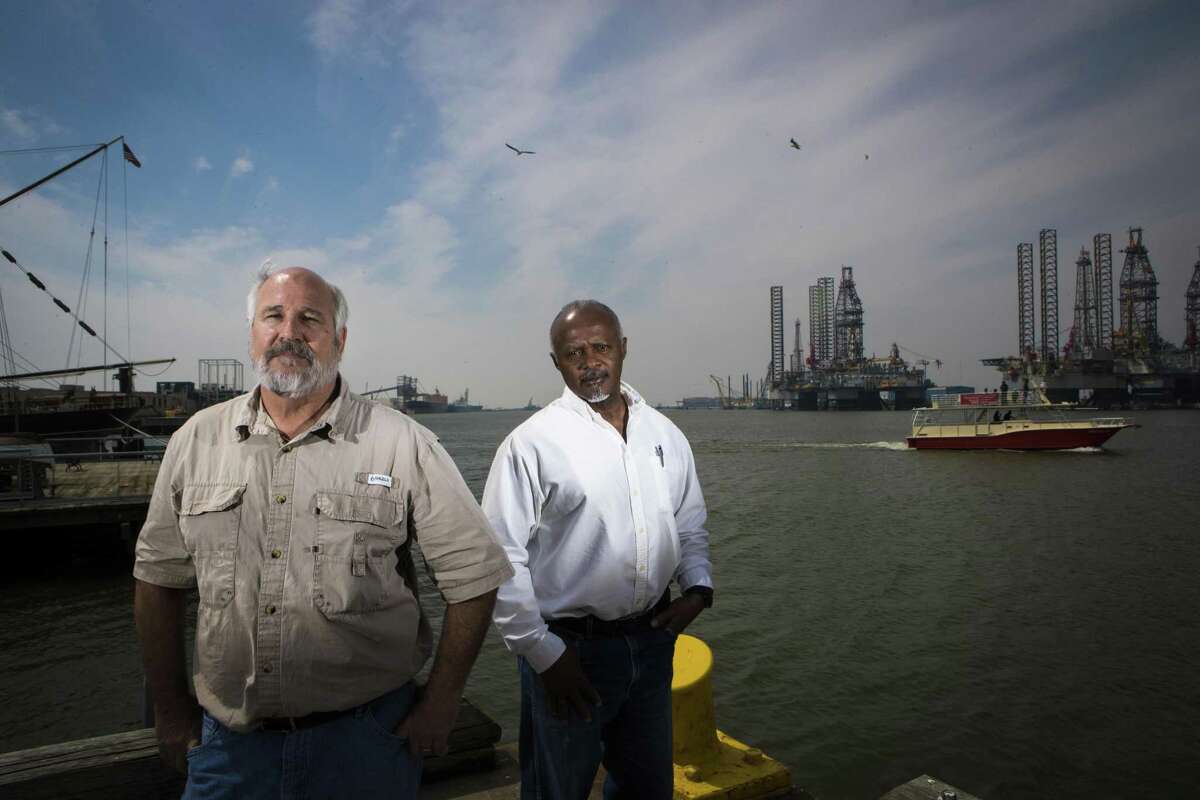 Jay Heichelheim, left, and Graylin Gant filed a lawsuit attempting to authorize a second state pilot group to guide ships to Galveston and Texas City docks. A judge has ruled against them, but the decision will likely be appealed. ( Marie D. De Jesus / Houston Chronicle )