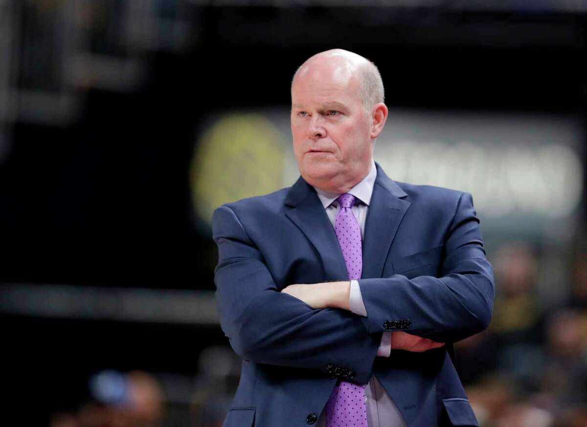 Charlotte Hornets head coach Steve Clifford watches during the second half of an NBA basketball game against the Indiana Pacers, Tuesday, April 10, 2018, in Indianapolis. Charlotte won 119-93. (AP Photo/Darron Cummings)