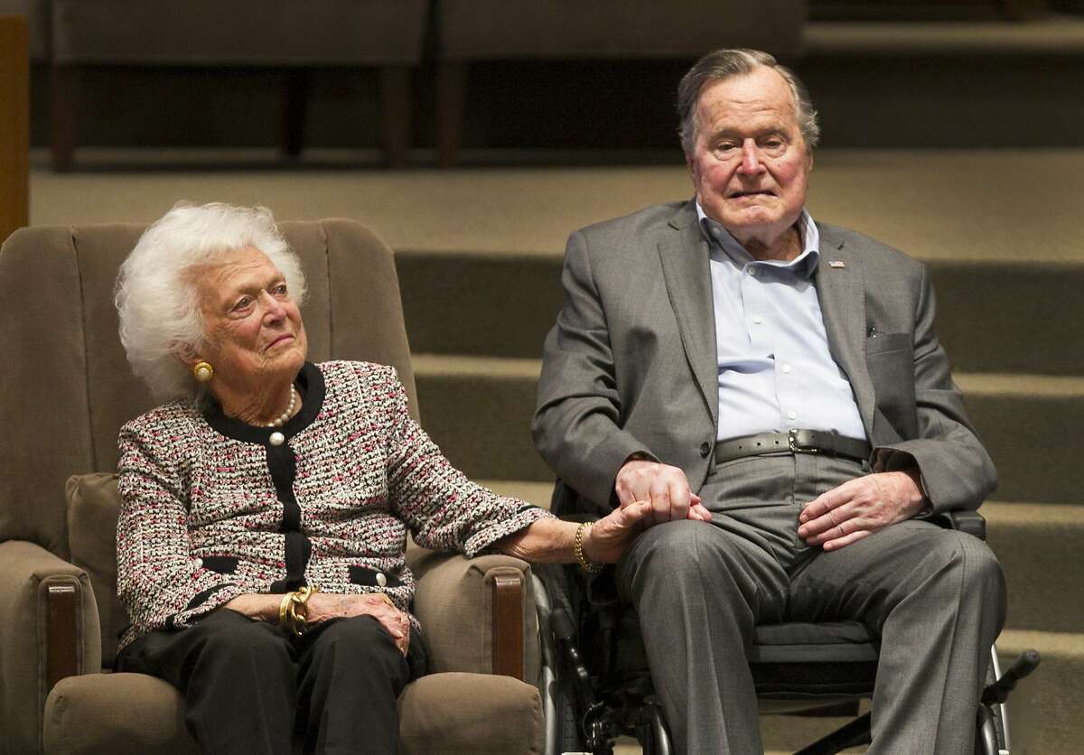 The Mensch International Foundation presented its annual Mensch Award to former President George H.W. Bush and former First Lady Barbara Bush at an awards ceremony hosted by Congregation Beth Israel Wednesday, March 8, 2017, in Houston. ( Steve Gonzales / Houston Chronicle )